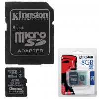   microSDHC 8GB KINGSTON, 4 / (class 4),  , SDC4/8GB -  , ., . 12