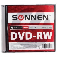  DVD-RW () SONNEN 4,7Gb 4x Slim Case (1 ), 512580 -  , ., . 12