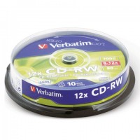  CD-RW VERBATIM 700Mb 12 10 Cake Box 43480 (/ - 4801) -  , ., . 12